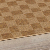 Kuval Checkered Brown Rug