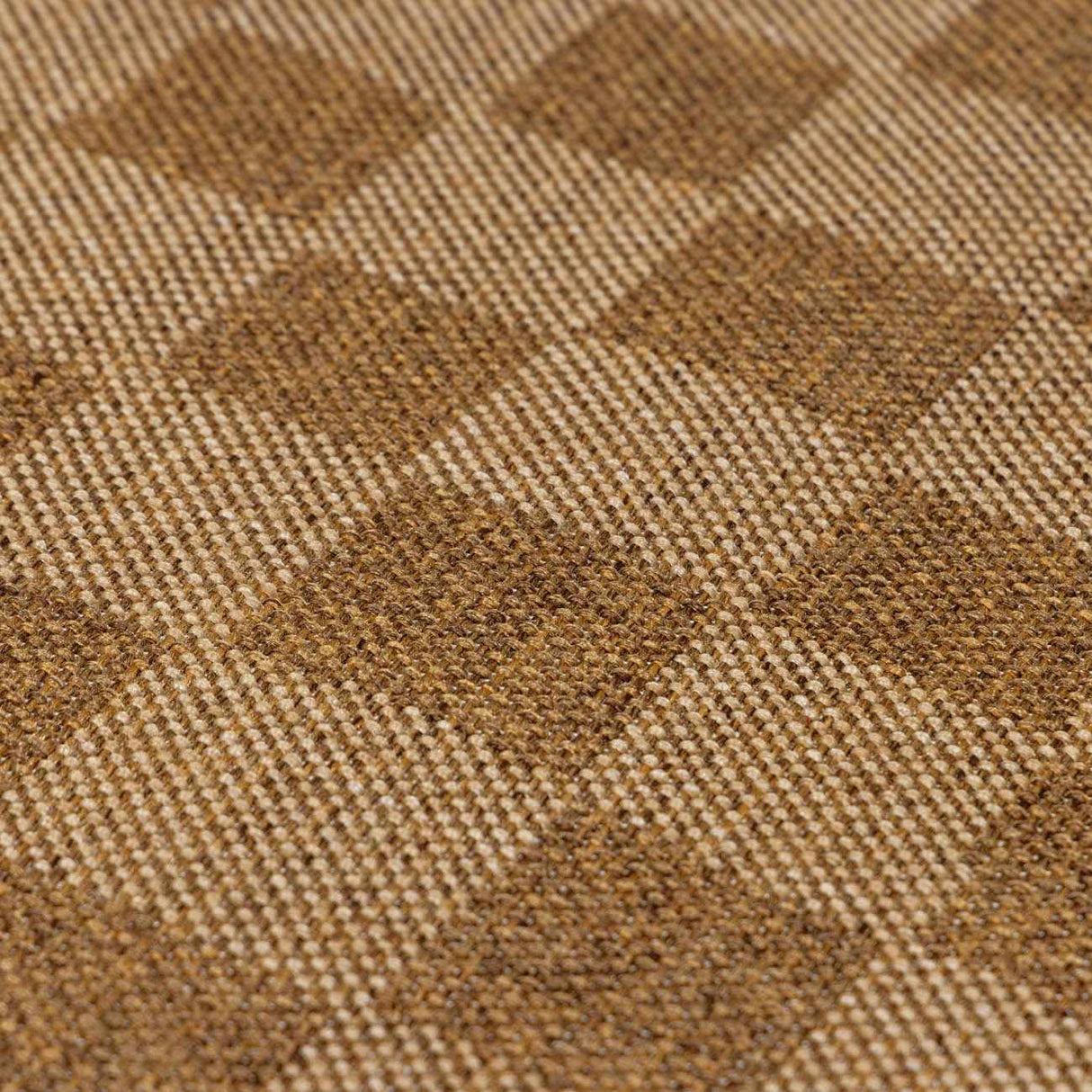 Kuval Checkered Brown Rug