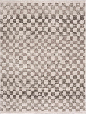 Benjy Irregular Checkboard Rug - Beige