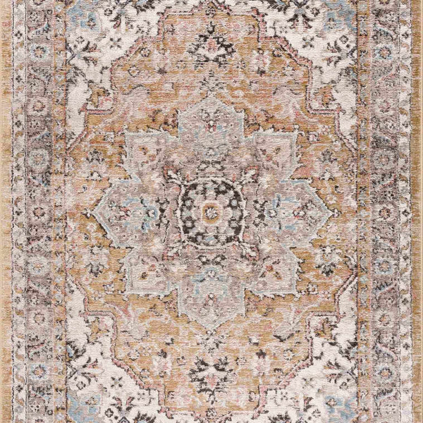 Albie Gold & Beige Area Rug - Clearance