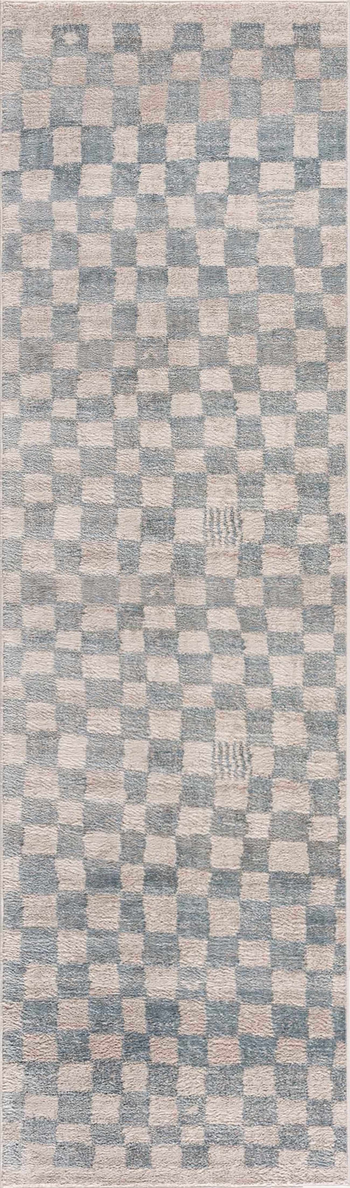 Boutique Rugs Benjy Cream & Light Blue Checkered Area Rug - view 12