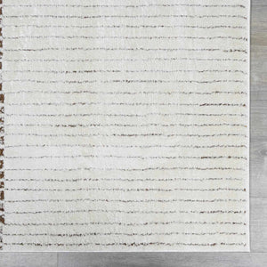 Modern Scandi High Pile Dark Brown/Ivory Architect IV Area Rug