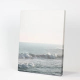 Pink Sunset and Ocean Waves Print. Coastal Wall Art