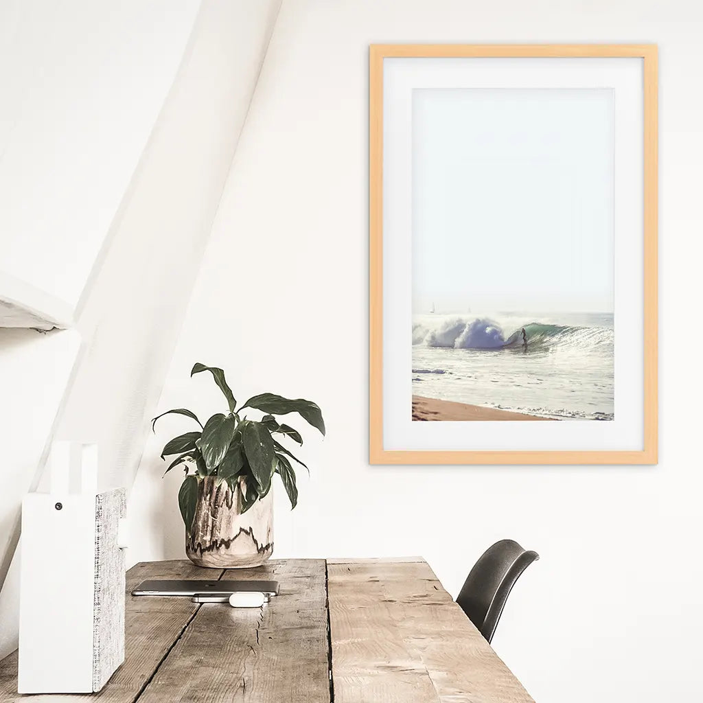 California Surfing. Coastal Waves Wall Art Print