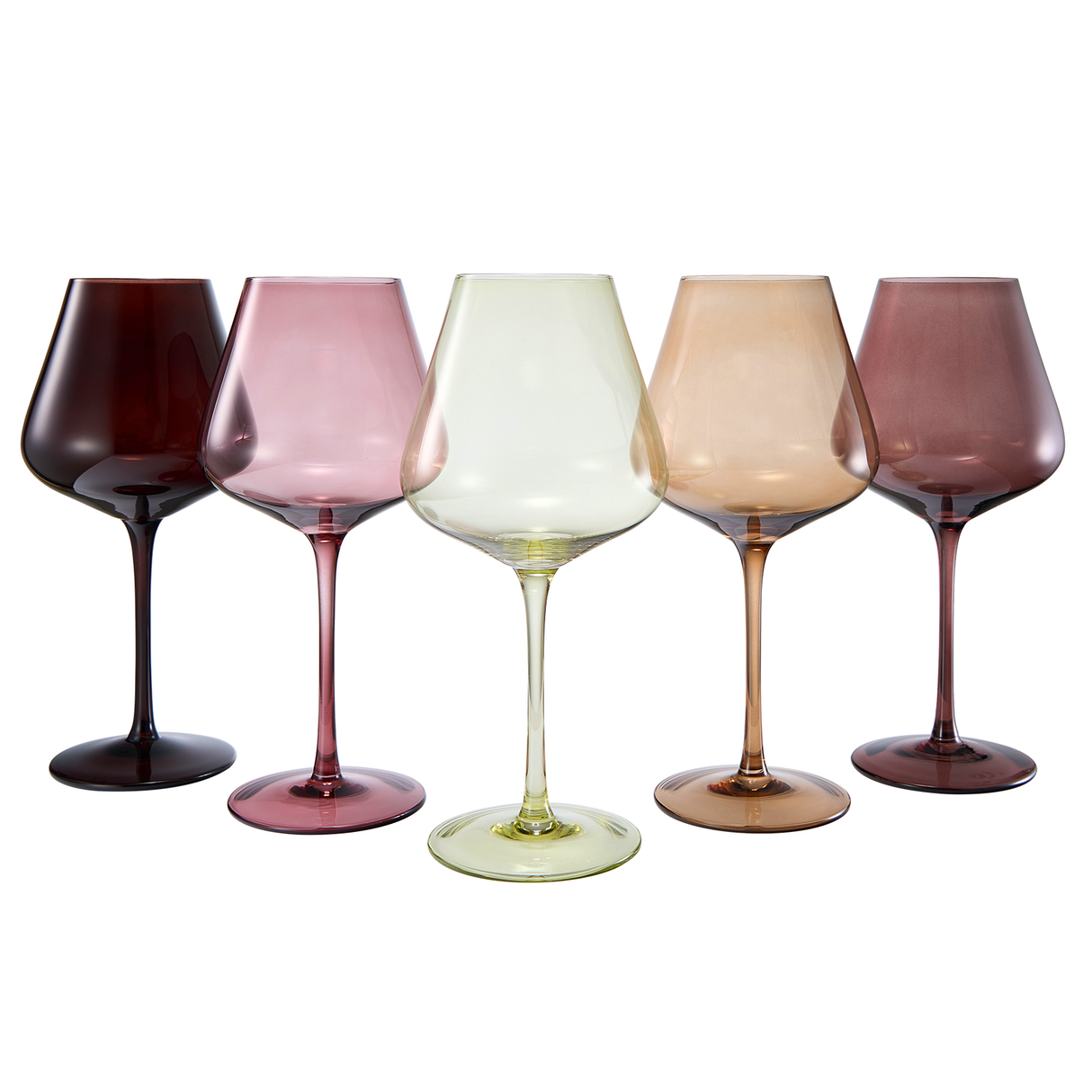 Stagioni Stemmed Wine Glassware, Set of 5, "September"
