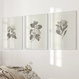Antique Floral Prints 3 Piece Wall Art Decor