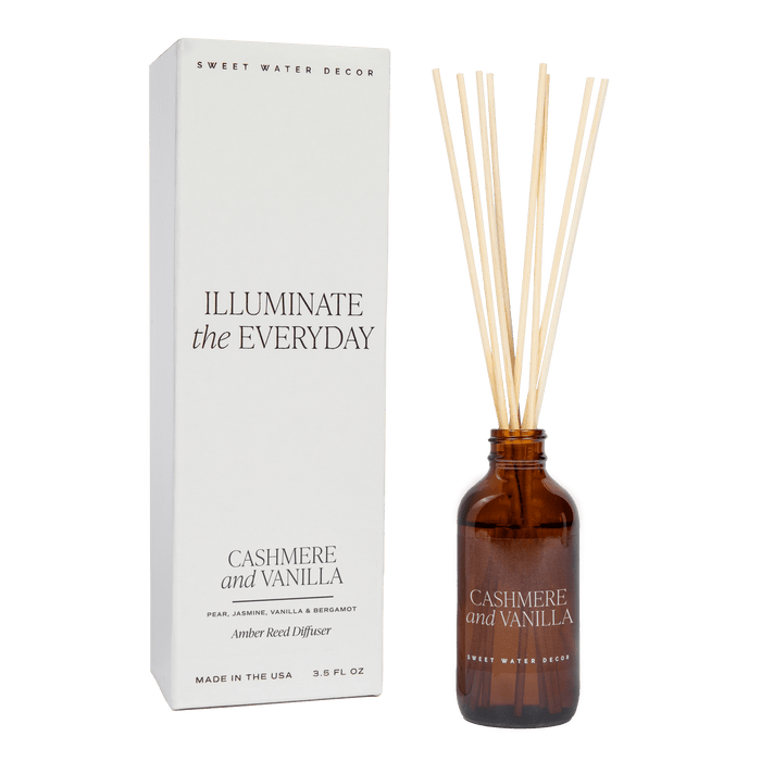 Cashmere and Vanilla Amber Reed Diffuser | Sweet Water Decor