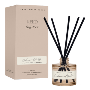 Cashmere and Vanilla Tinted Glass Jar Reed Diffuser