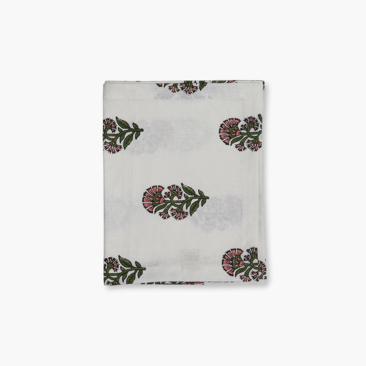 Begum Linen Hand-Printed Runner - Pink
