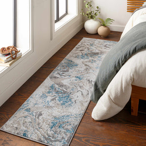 Rosthern Blue Marble Rug - Clearance