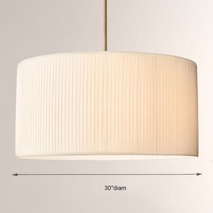 19 Silk Drum Pendant Light 3-Light E26 Brass Bronze Fixture