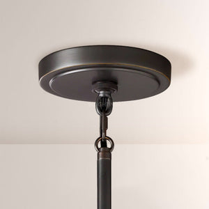 19 Silk Drum Pendant Light 3-Light E26 Brass Bronze Fixture