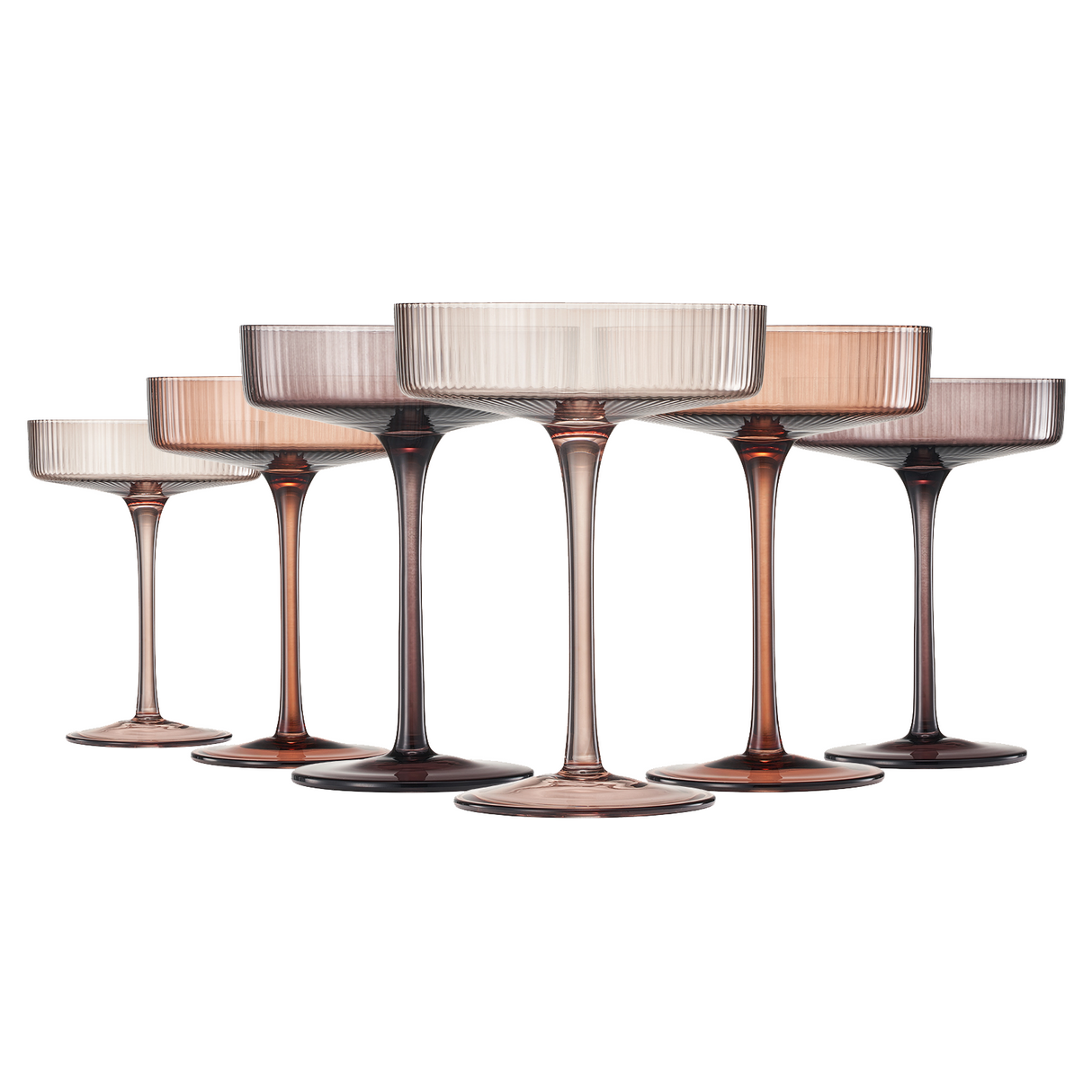 Fortuna Champagne Coupe Cocktail Glassware, Set of 6