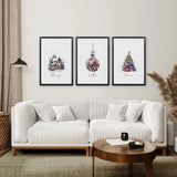 Painting Snowy Christmas Tree Nursery Wall Art