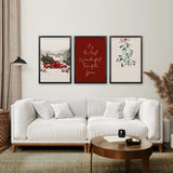 Winter Holiday Landscape Set Of 3 Wall Art