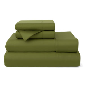 Cosy House Collection 100% Bamboo Bed Sheets in Sage Green