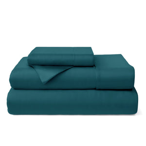 Cosy House Collection 100% Bamboo Bed Sheets in Dark Teal - view 2