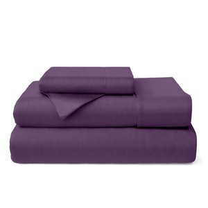 Cosy House Collection 100% Bamboo Bed Sheets in Purple - view 2