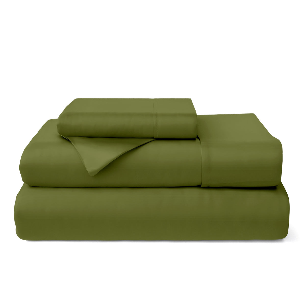 Cosy House Collection 100% Bamboo Bed Sheets in Sage Green - view 2