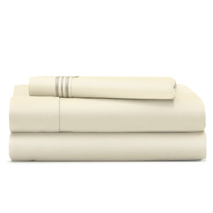 Cosy House Collection Everyday Bed Sheets in Cream - view 2