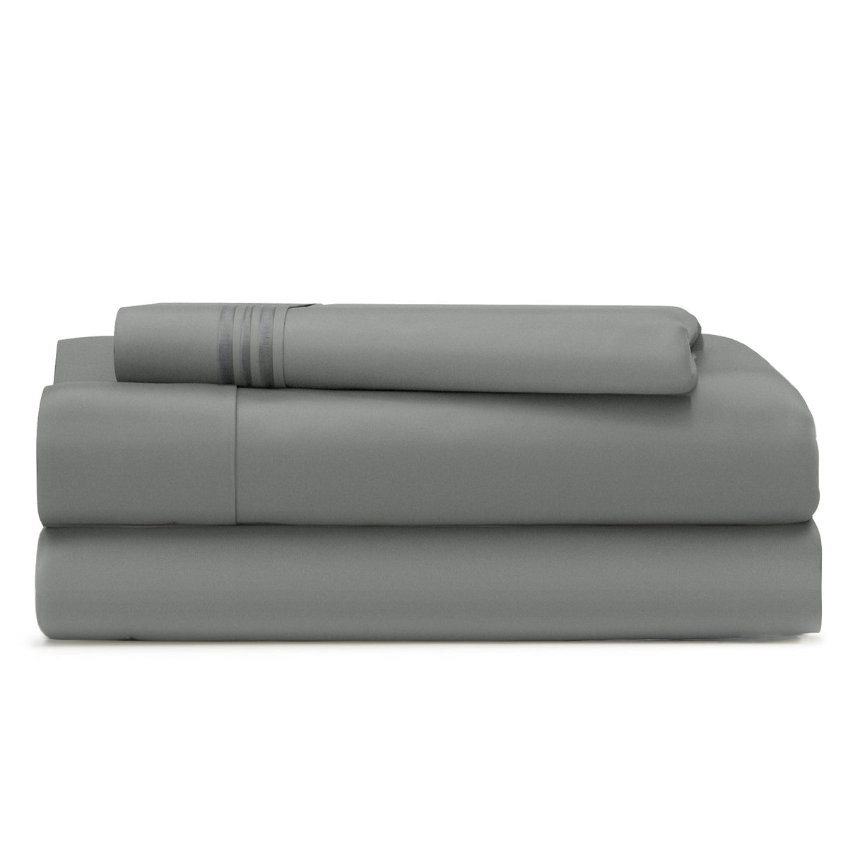 Cosy House Collection Everyday Bed Sheets in Grey - view 2