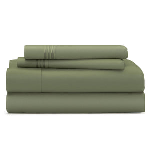 Cosy House Collection Everyday Bed Sheets in Sage Green