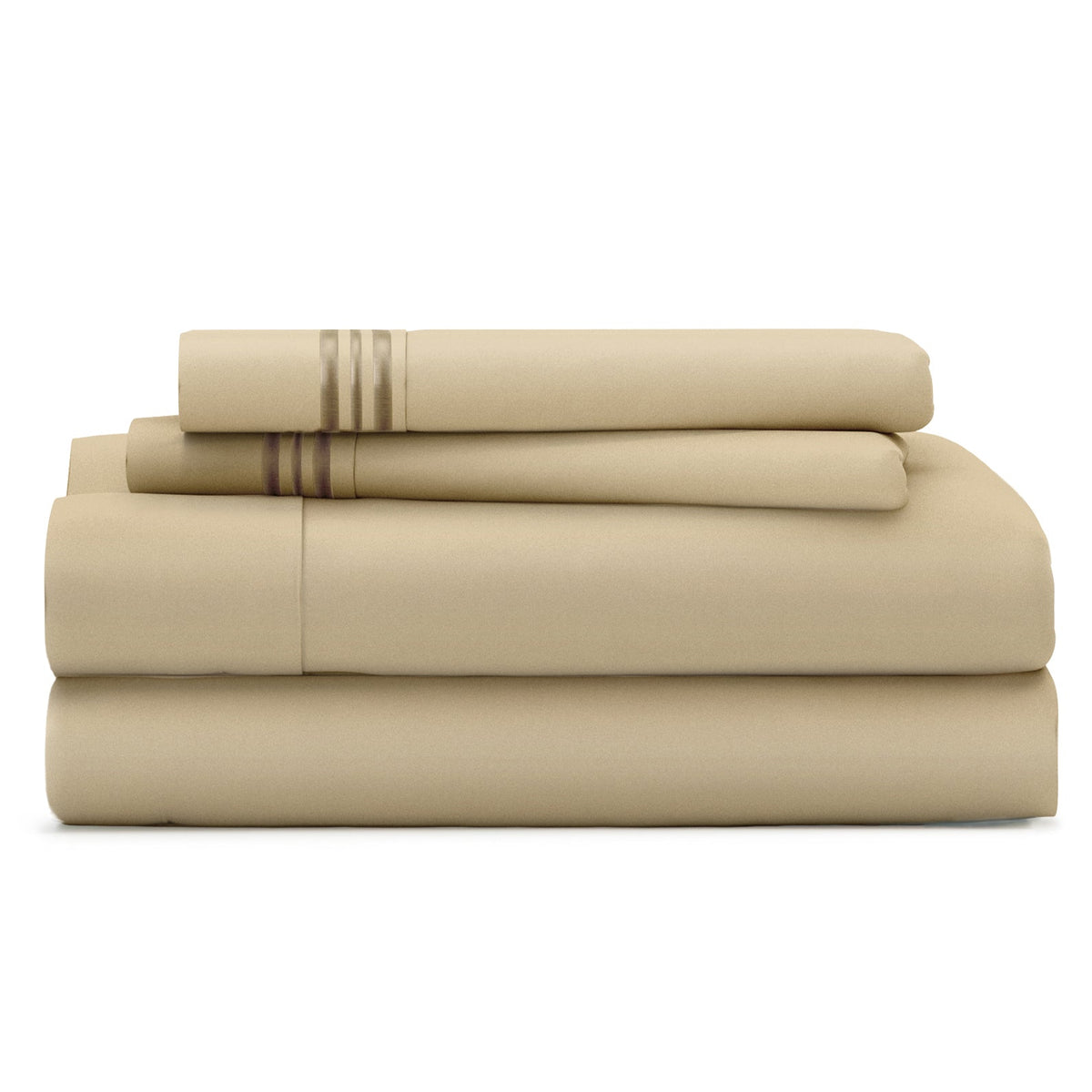 Cosy House Collection Everyday Bed Sheets in Tan