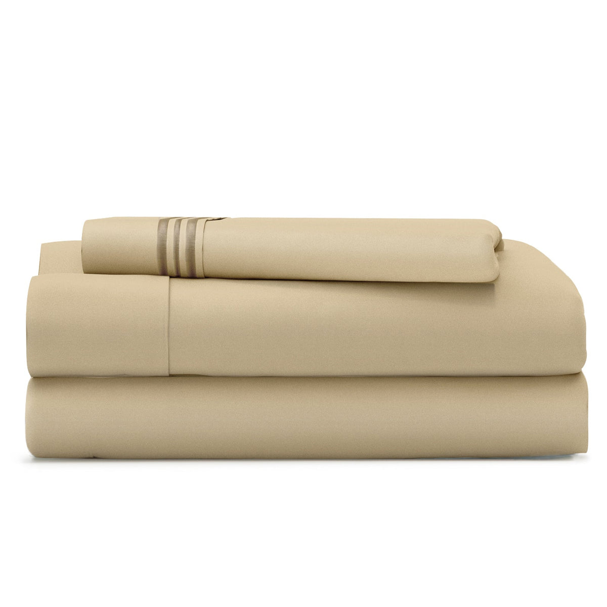 Cosy House Collection Everyday Bed Sheets in Tan - view 2