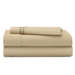 Cosy House Collection Everyday Bed Sheets in Tan - view 2
