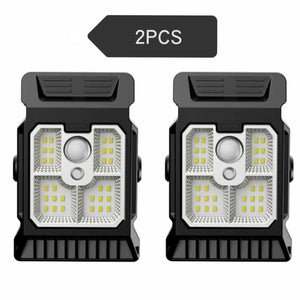 Solar Motion Sensor Garden Light Outdoor Courtyard Lawn Clip-On LED Lamp