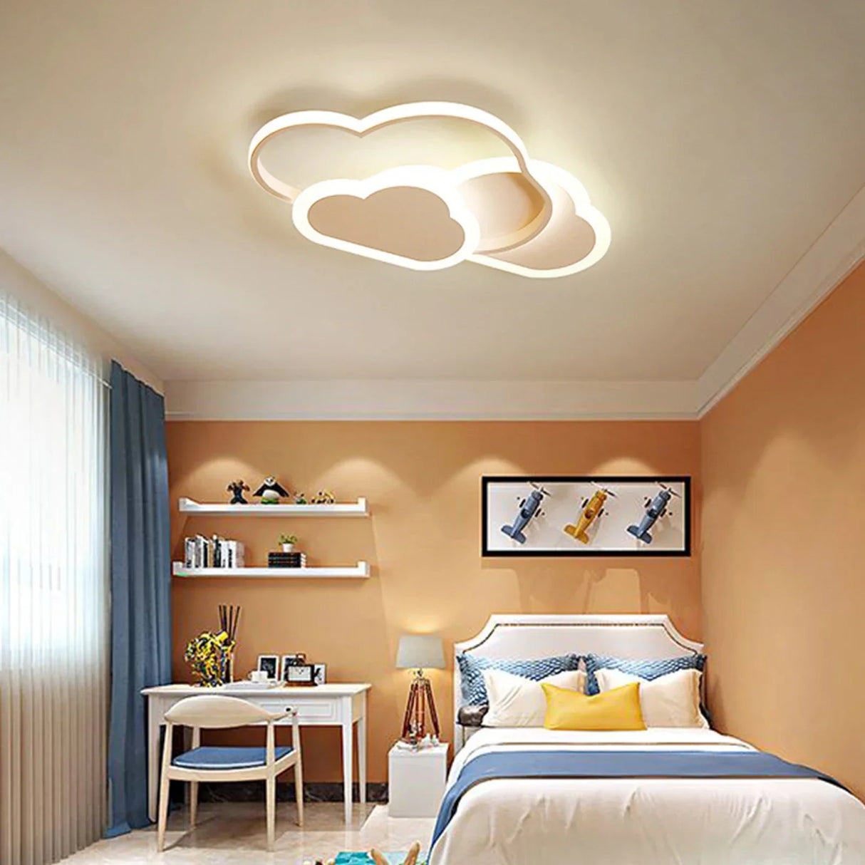 32W LED Ceiling Light Dimmable Remote Control 3000-6500K Cartoon Living Room