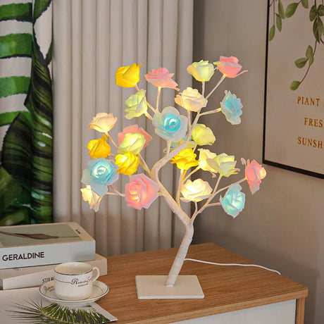 108LED Rose String Table Lamp USB Powered Night Light Romantic Party Decor