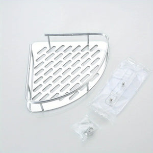 Stainless Steel Tension Shower Caddy Corner Shelf Bathroom Organizer Storage