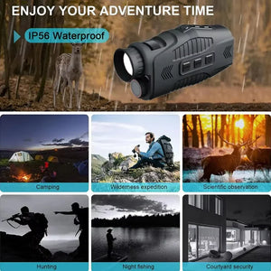 1080P Night Vision Monocular with Infrared Zoom HD Hunting Telescope for Day/Night Use