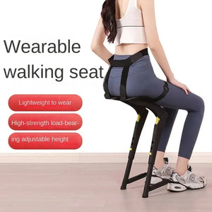 Wearable Exoskeleton Folding Chair Portable Outdoor Travel Seat Lightweight Stool