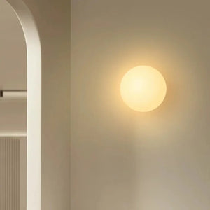 Glass Ball Wall Sconce LED Bedroom Bedside Living Room Bathroom Minimalist Light