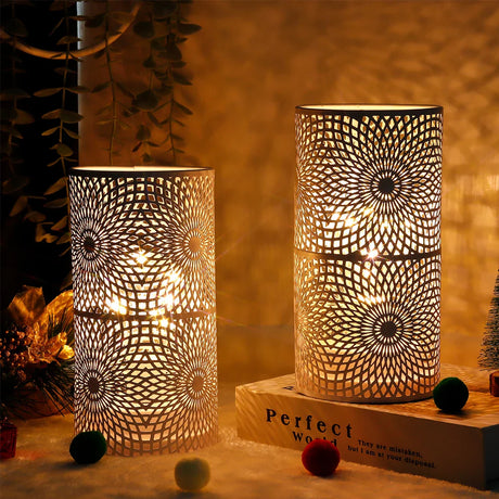 2Pcs Battery LED Table Lamps – Modern Cylinder Cordless Lights for Home & Wedding