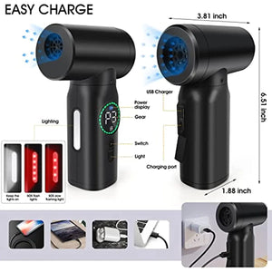 7500mAh Portable Air Duster – Cordless Compressed Blower & Vacuum for PC Keyboards