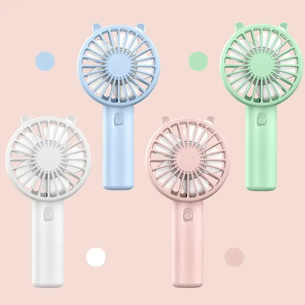 Mini Handheld Fan USB Rechargeable 3-Speed Portable 2-Pack