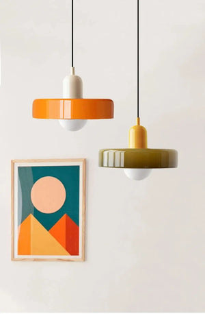 Nordic Bauhaus Glass Chandelier – Retro Dining Room Pendant Light for Living Room