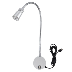 USB Wall Reading Lamp Dimmable Gooseneck Bedside Light 3CCT CRI98