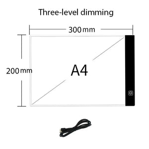 LED Drawing Copy Pad Dimmable Light Board Adjustable Art Tablet Educational Toy