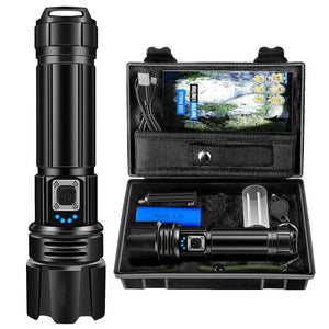 Rechargeable High Lumen LED Flashlight Waterproof 5 Modes Bright Torch