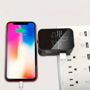Universal AC Power Adapter EU US Plug Converter Dual USB Travel Charger