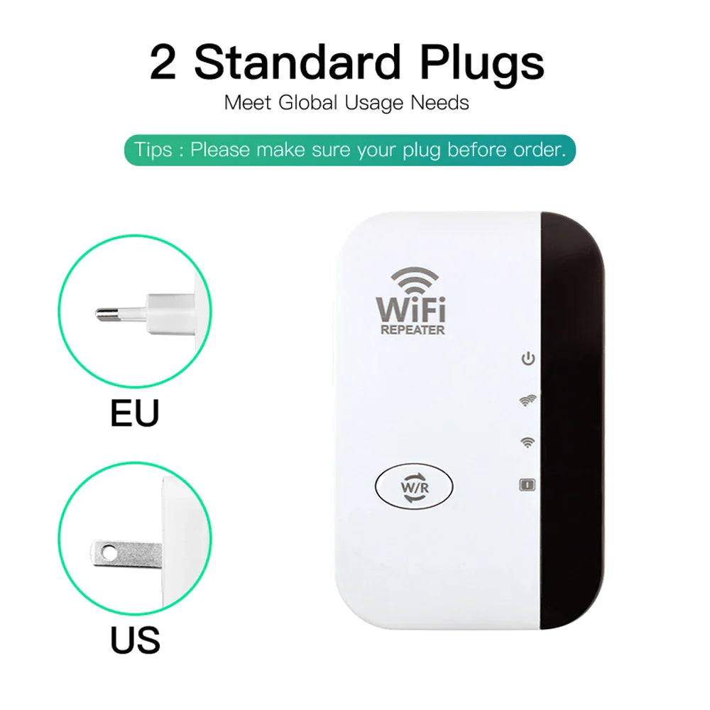 FENVI 300Mbps Wireless WiFi Repeater Extender Booster Amplifier 802.11N WiFi