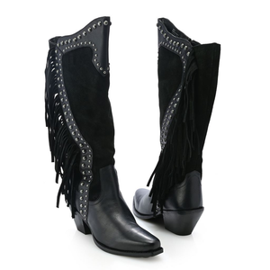 Very Volatile Palomino Suede & Leather Western Style Boots