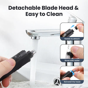 Electric Nose Hair Trimmer USB Rechargeable Ear & Nose Hair Remover for Men