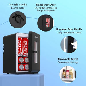 15L Portable Mini Fridge Thermoelectric Cooler Warmer for Bedroom Office Car Use