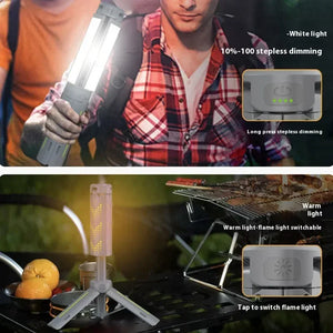 1000LM Rechargeable Camping Lantern Retractable Work Light Hiking Emergency