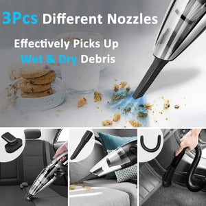 Wireless Handheld Vacuum Cleaner – Powerful Cyclone Suction for Car & Home Pet Hair